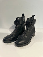 Load image into Gallery viewer, Karl Lagerfeld Strap Pebbled-Leather Lug Boots